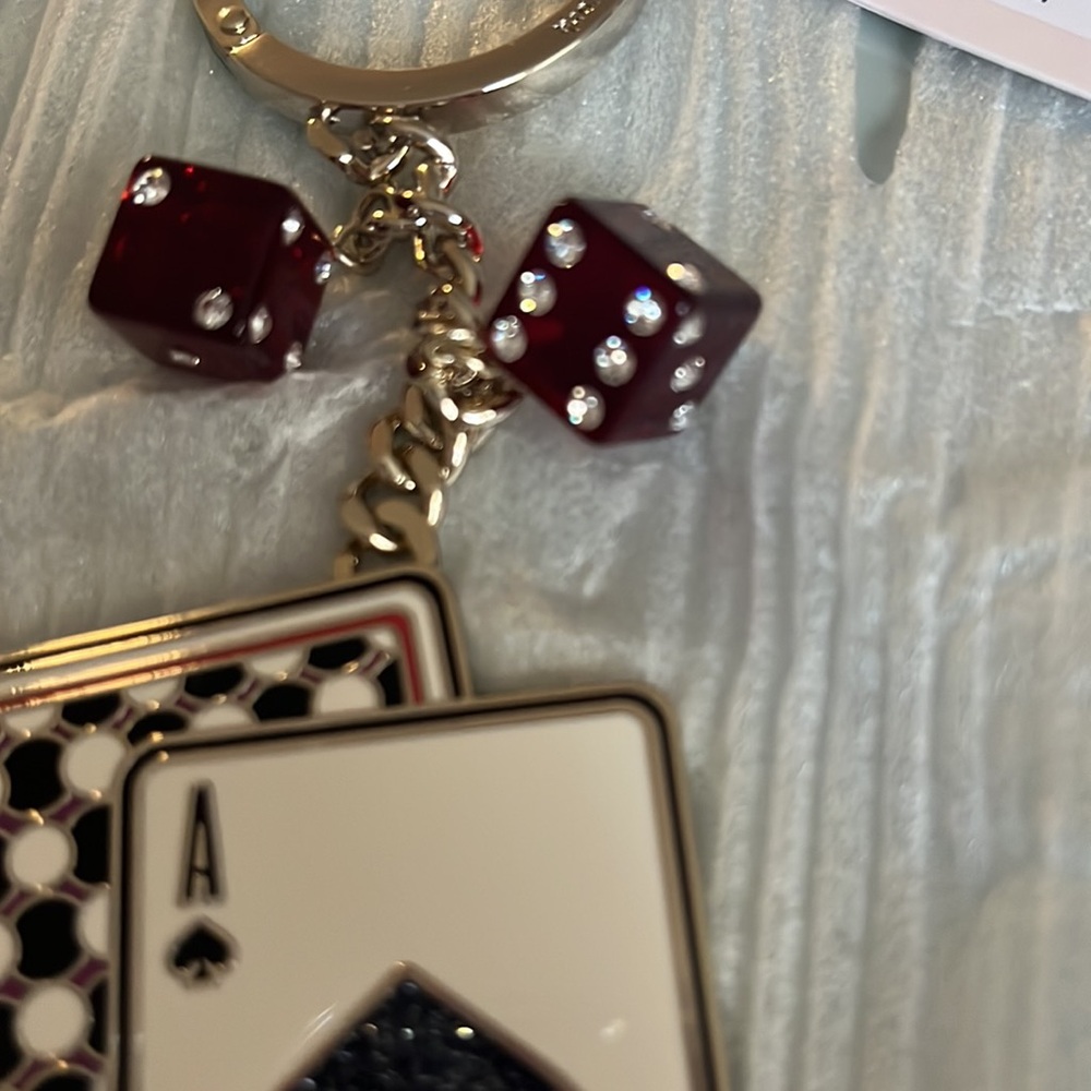Kate Spade Metal Cards Key Fob - Picture 3 of 7